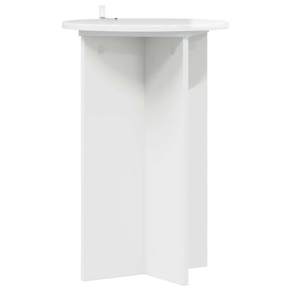 Produktbild för Växtställ 2 pcs Vit högglans Ø40 x 60 cm Konstruerat trä