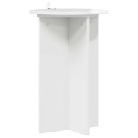 Produktbild för Växtställ 2 pcs Vit högglans Ø40 x 60 cm Konstruerat trä
