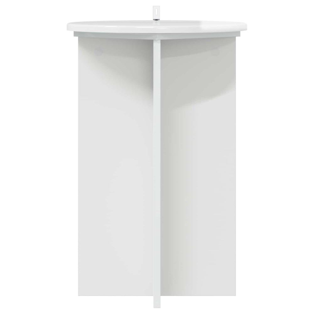Produktbild för Växtställ 2 pcs Vit högglans Ø40 x 60 cm Konstruerat trä