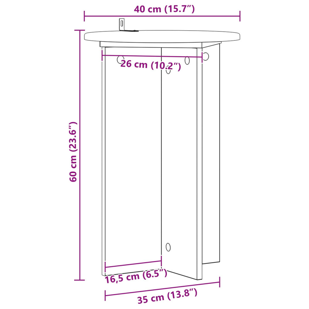 Produktbild för Växtställ 2 pcs Vit högglans Ø40 x 60 cm Konstruerat trä