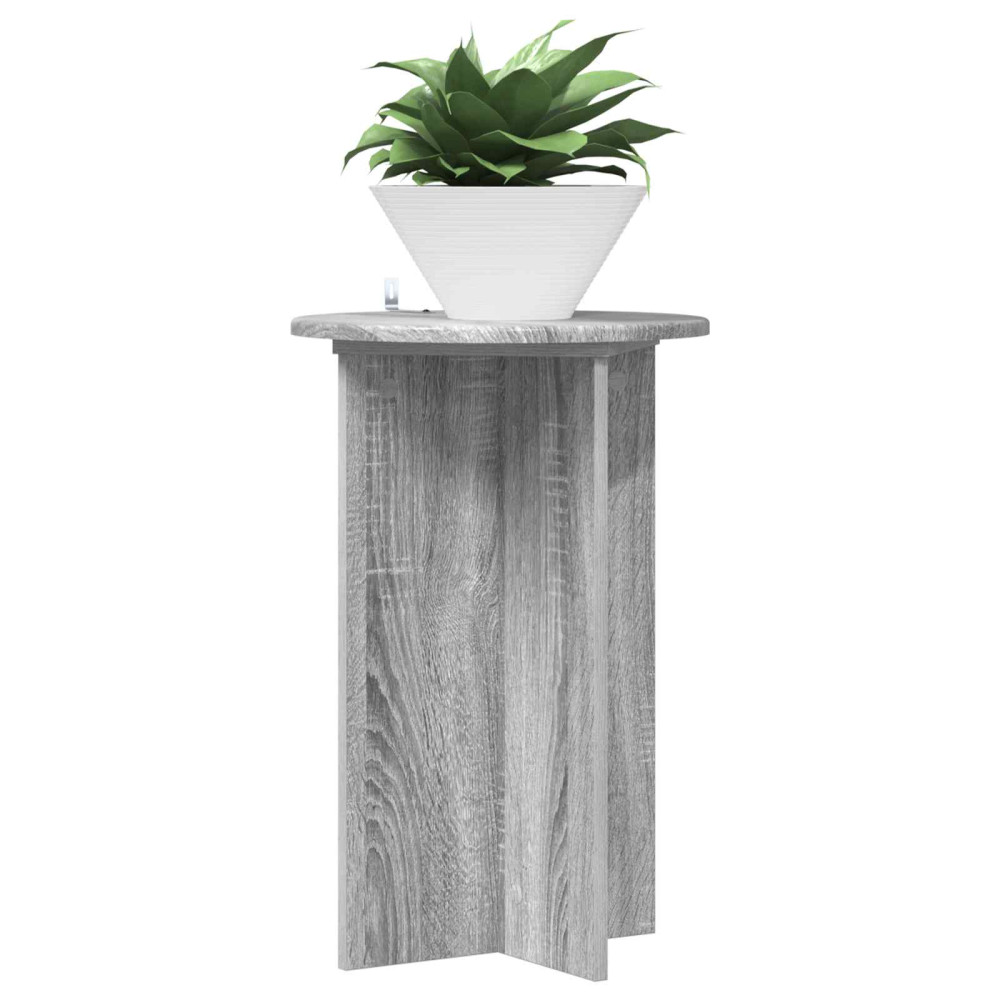 Produktbild för Växtställ 2 pcs Grå sonoma-ek Ø40 x 60 cm Konstruerat trä