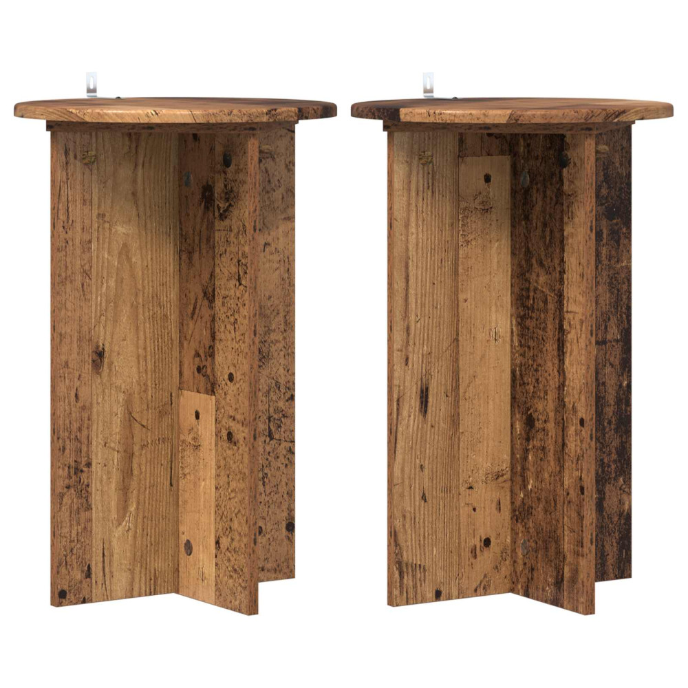 Produktbild för Växtställ 2 pcs Gammalt trä Ø40 x 60 cm Konstruerat trä