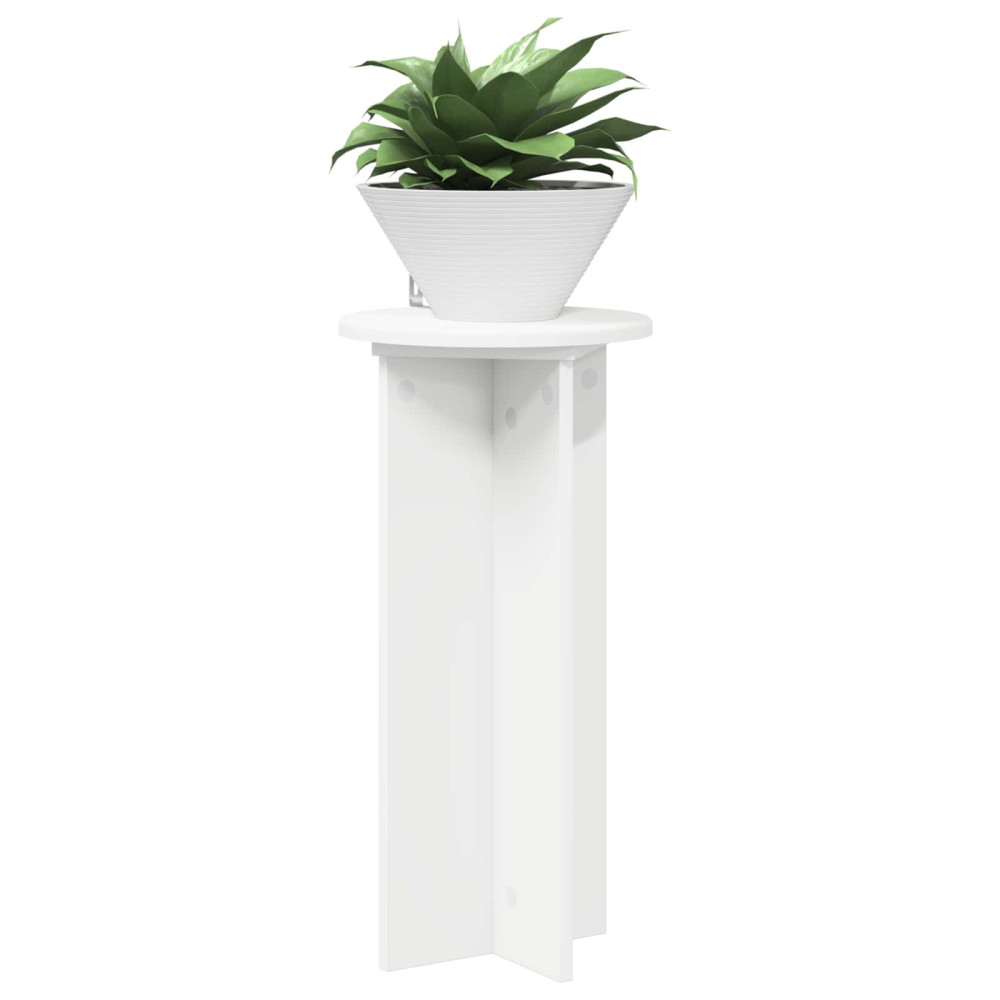 Produktbild för Växtställ 2 pcs Vit Ø29,5 x 60 cm Konstruerat trä