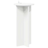 Produktbild för Växtställ 2 pcs Vit Ø29,5 x 60 cm Konstruerat trä