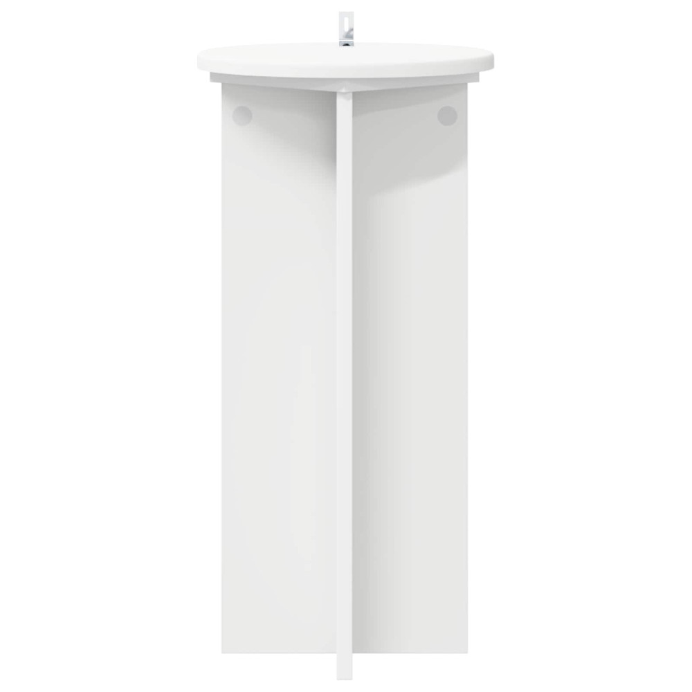 Produktbild för Växtställ 2 pcs Vit Ø29,5 x 60 cm Konstruerat trä
