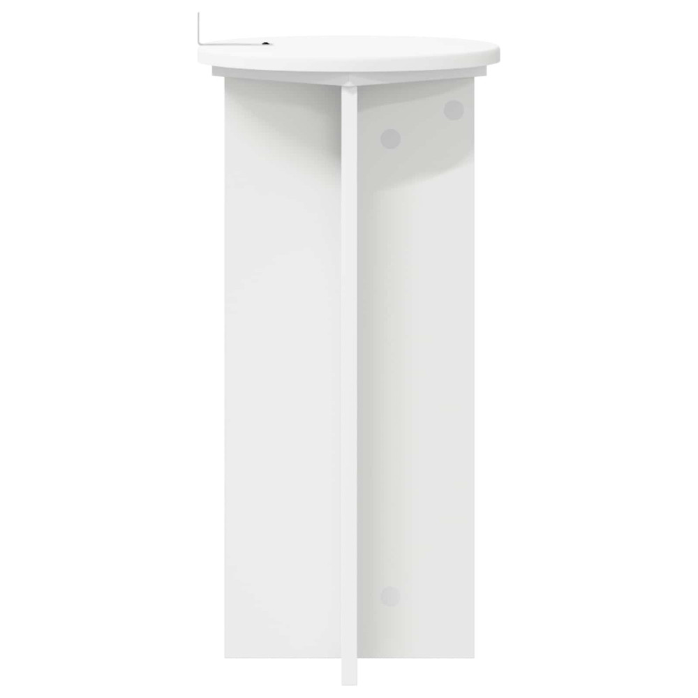 Produktbild för Växtställ 2 pcs Vit Ø29,5 x 60 cm Konstruerat trä