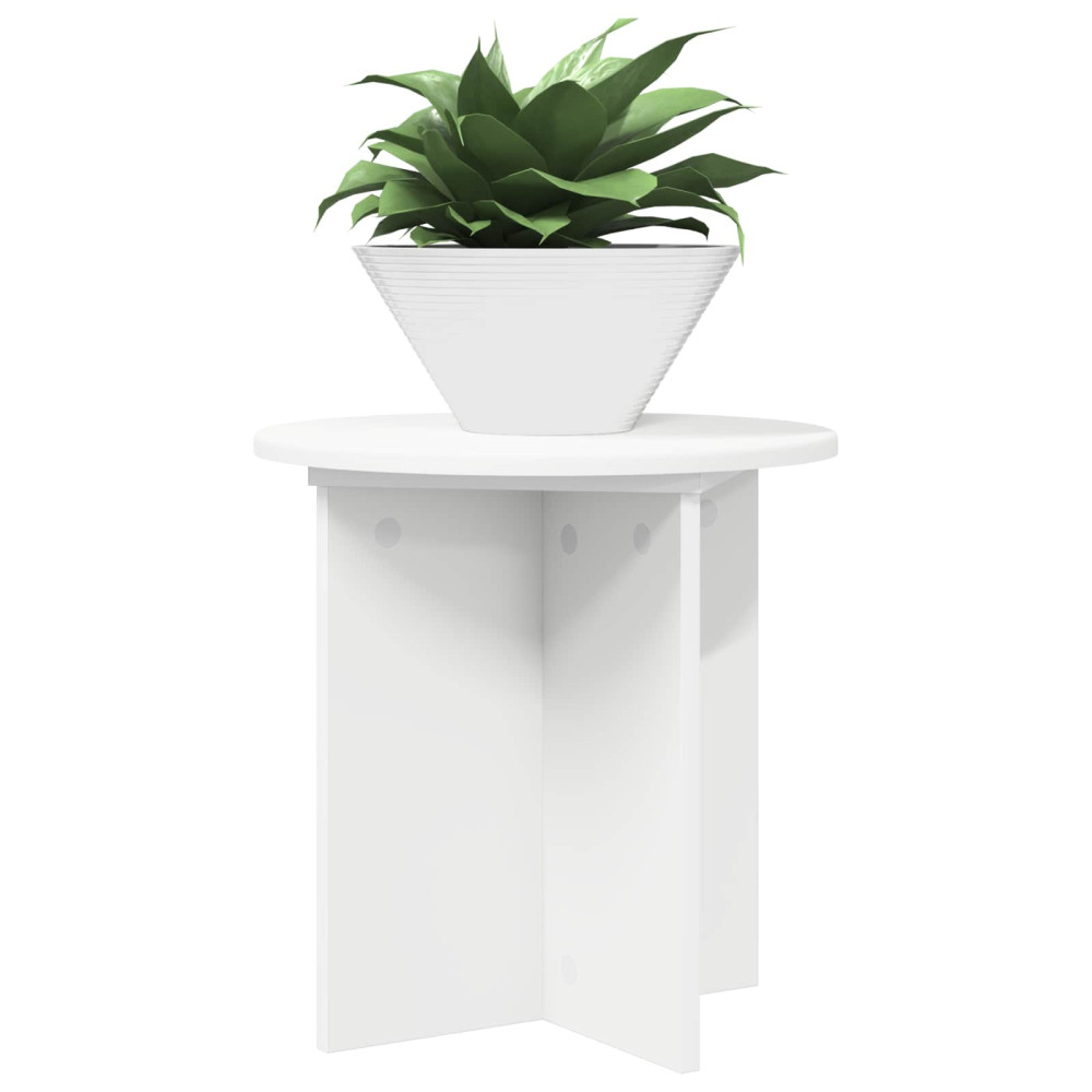 Produktbild för Växtställ 2 pcs Vit Ø40 x 40 cm Konstruerat trä