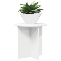 Produktbild för Växtställ 2 pcs Vit Ø40 x 40 cm Konstruerat trä