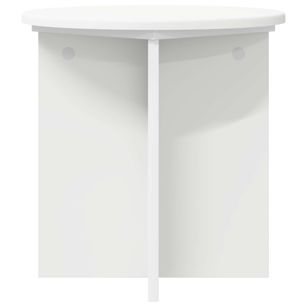 Produktbild för Växtställ 2 pcs Vit Ø40 x 40 cm Konstruerat trä