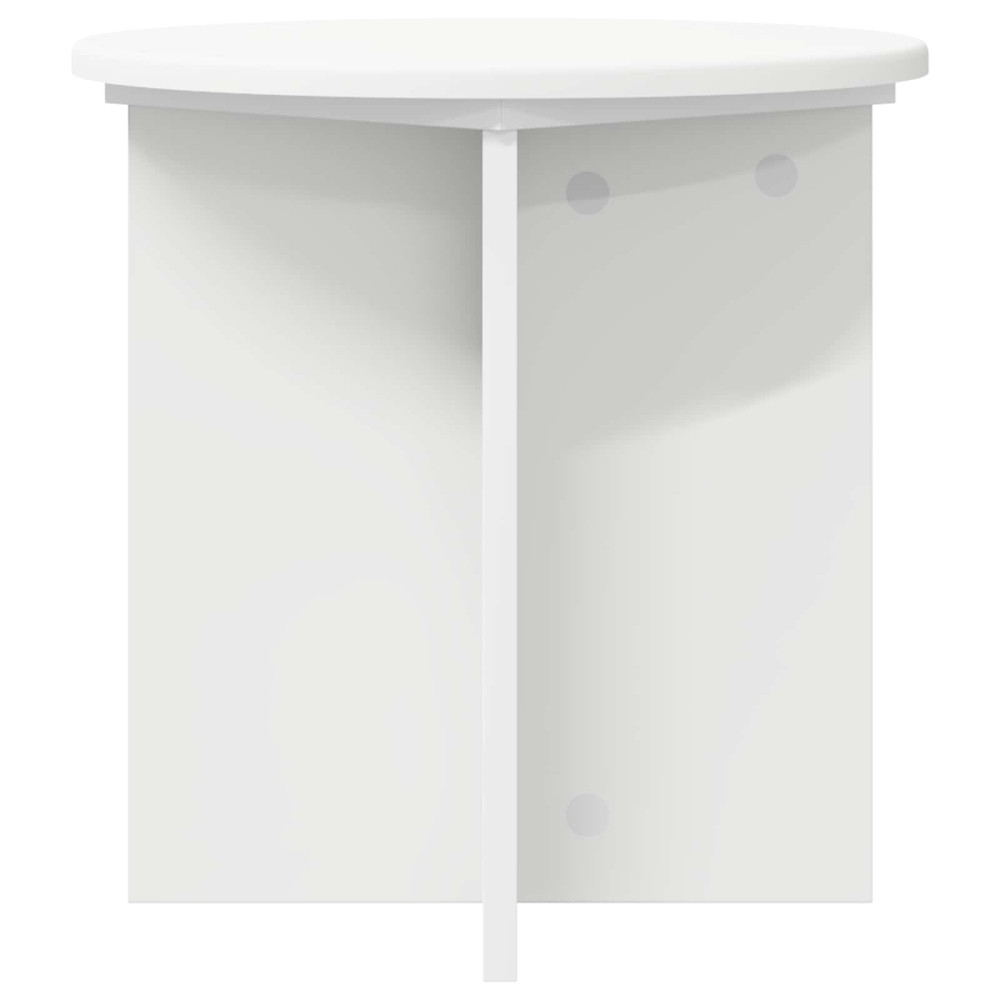 Produktbild för Växtställ 2 pcs Vit Ø40 x 40 cm Konstruerat trä