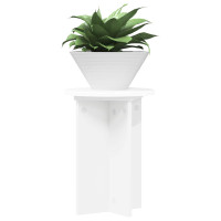 Produktbild för Växtställ 2 pcs Vit Ø29,5 x 40 cm Konstruerat trä