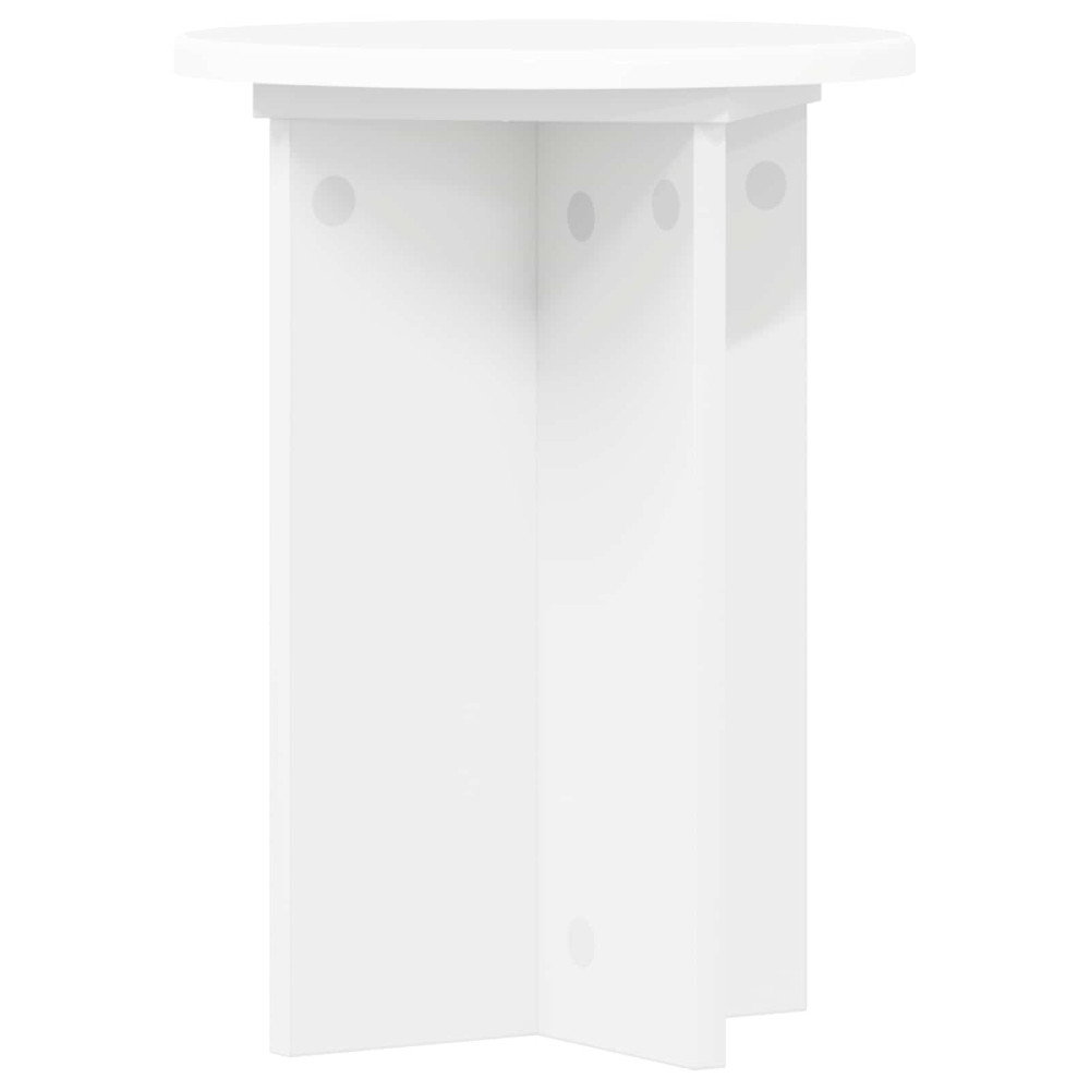 Produktbild för Växtställ 2 pcs Vit Ø29,5 x 40 cm Konstruerat trä