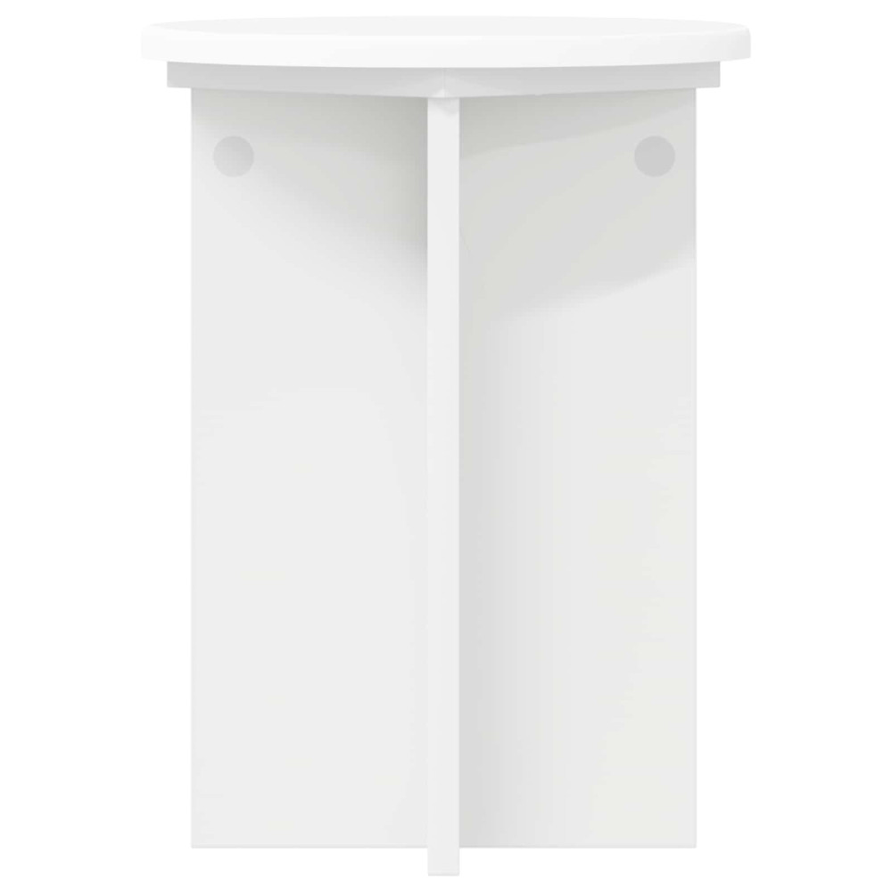 Produktbild för Växtställ 2 pcs Vit Ø29,5 x 40 cm Konstruerat trä