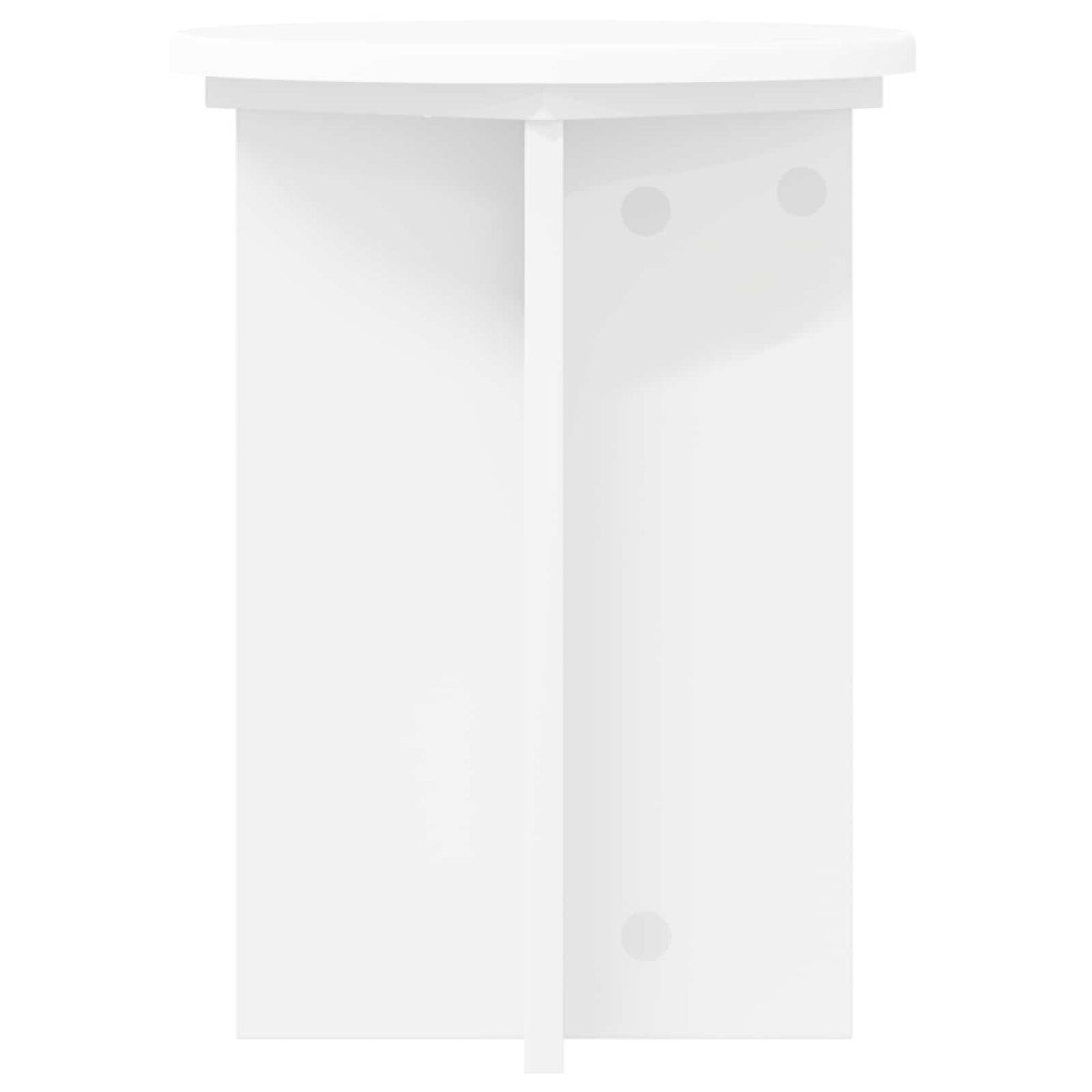Produktbild för Växtställ 2 pcs Vit Ø29,5 x 40 cm Konstruerat trä