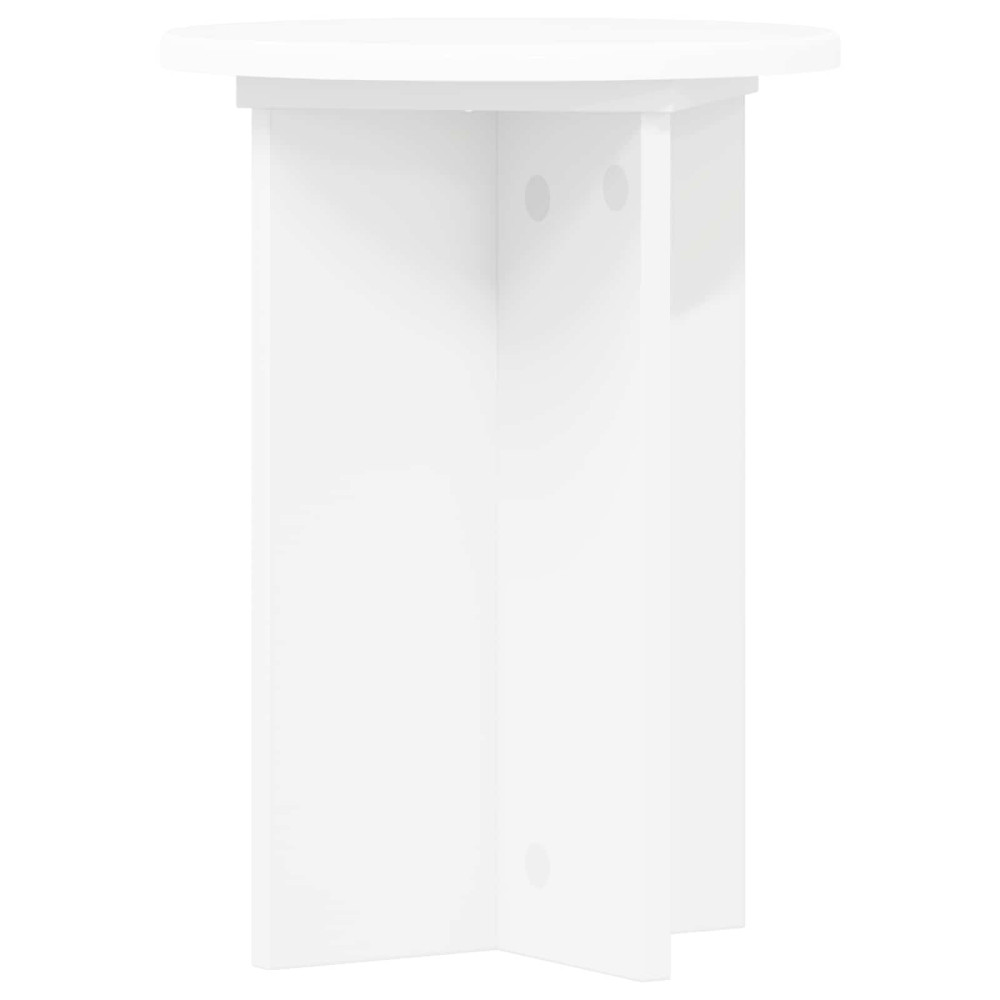 Produktbild för Växtställ 2 pcs Vit Ø29,5 x 40 cm Konstruerat trä