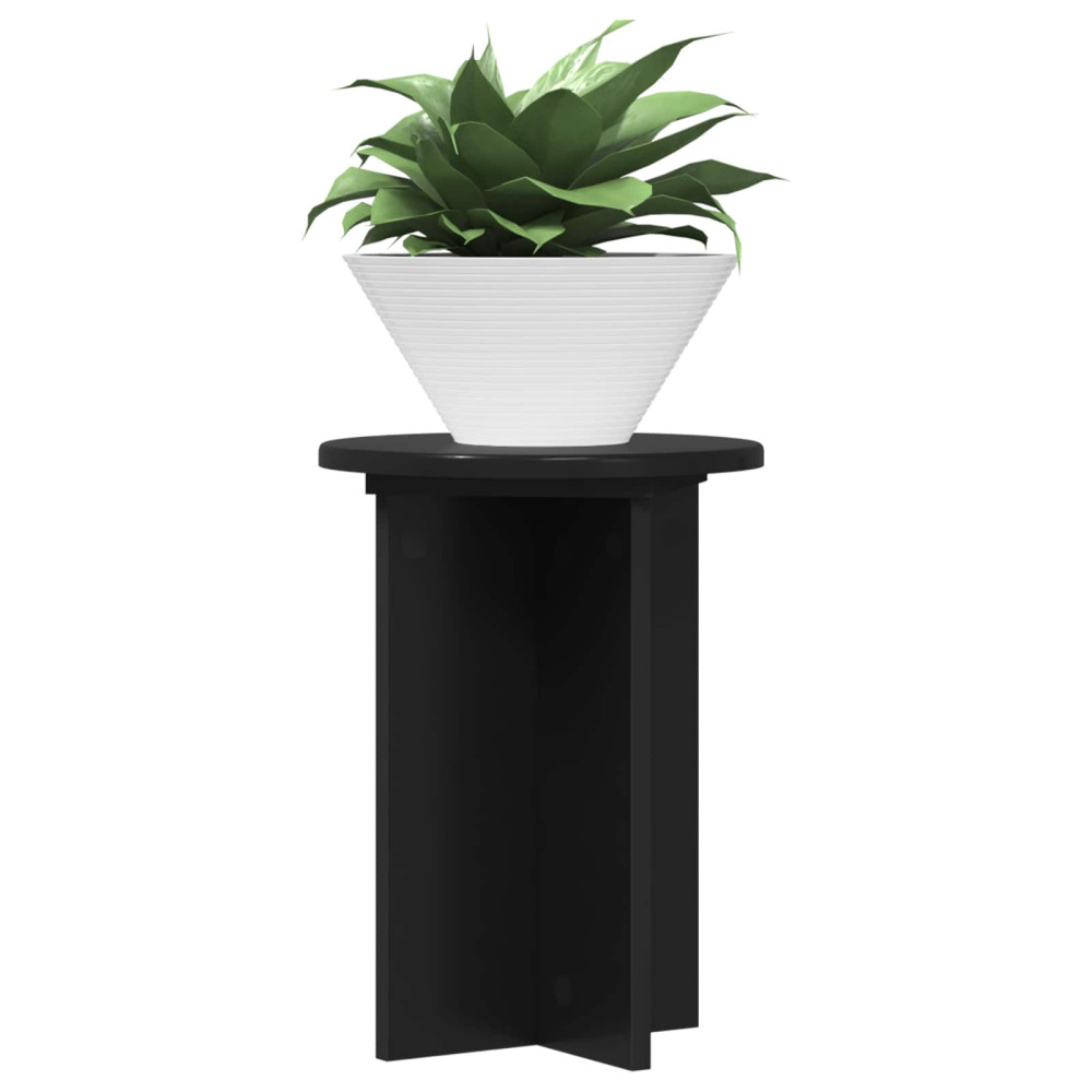 Produktbild för Växtställ 2 pcs Svart Ø29,5 x 40 cm Konstruerat trä