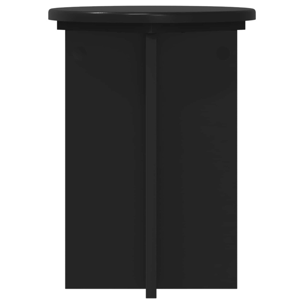 Produktbild för Växtställ 2 pcs Svart Ø29,5 x 40 cm Konstruerat trä