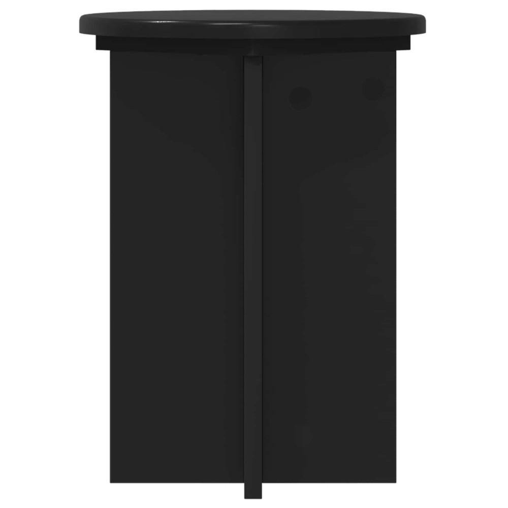 Produktbild för Växtställ 2 pcs Svart Ø29,5 x 40 cm Konstruerat trä
