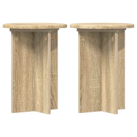 Produktbild för Växtställ 2 pcs Sonoma-ek Ø29,5 x 40 cm Konstruerat trä