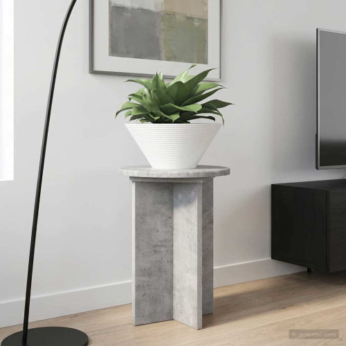 vidaXL Växtställ 2 pcs Betonggrå Ø29,5 x 40 cm Konstruerat trä