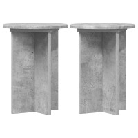 Produktbild för Växtställ 2 pcs Betonggrå Ø29,5 x 40 cm Konstruerat trä