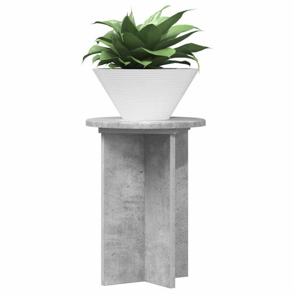 Produktbild för Växtställ 2 pcs Betonggrå Ø29,5 x 40 cm Konstruerat trä