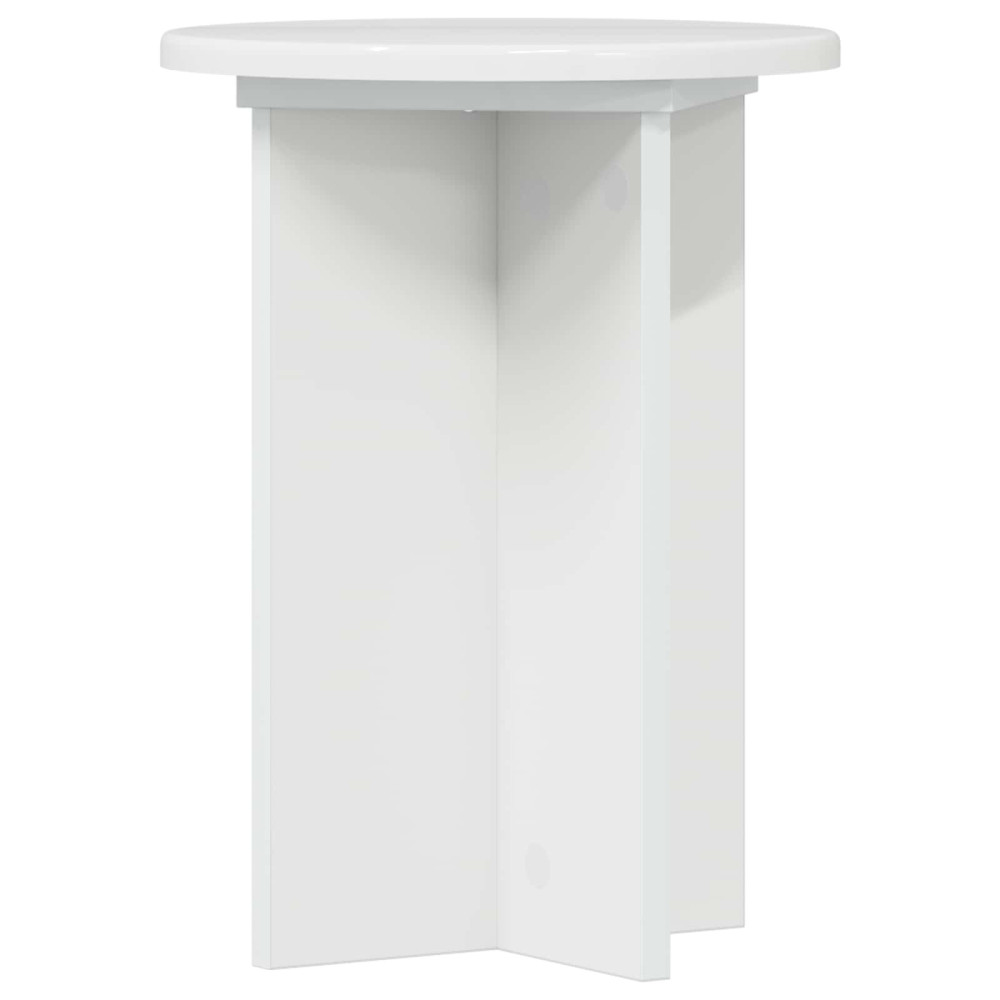 Produktbild för Växtställ 2 pcs Vit högglans Ø29,5 x 40 cm Konstruerat trä