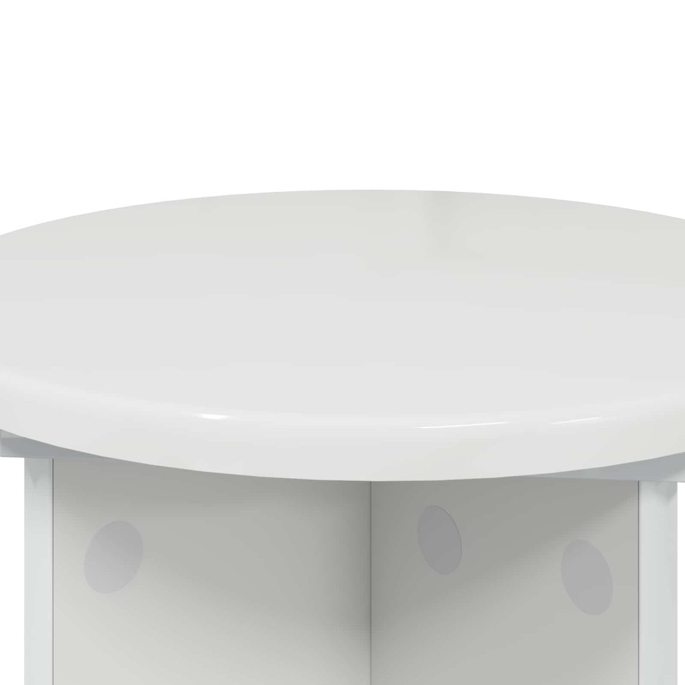 Produktbild för Växtställ 2 pcs Vit högglans Ø29,5 x 40 cm Konstruerat trä