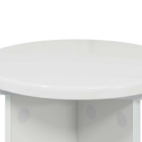 Produktbild för Växtställ 2 pcs Vit högglans Ø29,5 x 40 cm Konstruerat trä