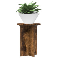 Produktbild för Växtställ 2 pcs Rökt ek Ø29,5 x 40 cm Konstruerat trä