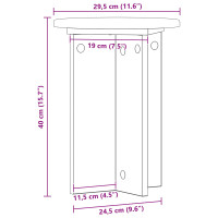 Produktbild för Växtställ 2 pcs Rökt ek Ø29,5 x 40 cm Konstruerat trä