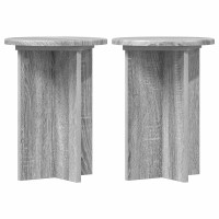 Produktbild för Växtställ 2 pcs Grå sonoma-ek Ø29,5 x 40 cm Konstruerat trä