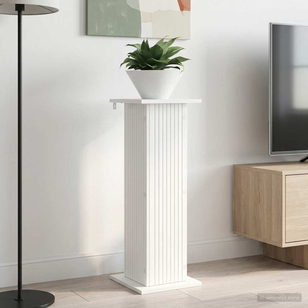 Produktbild för Växtställ 2 pcs Vit 30,5 x 30 x 80,5 cm Konstruerat trä