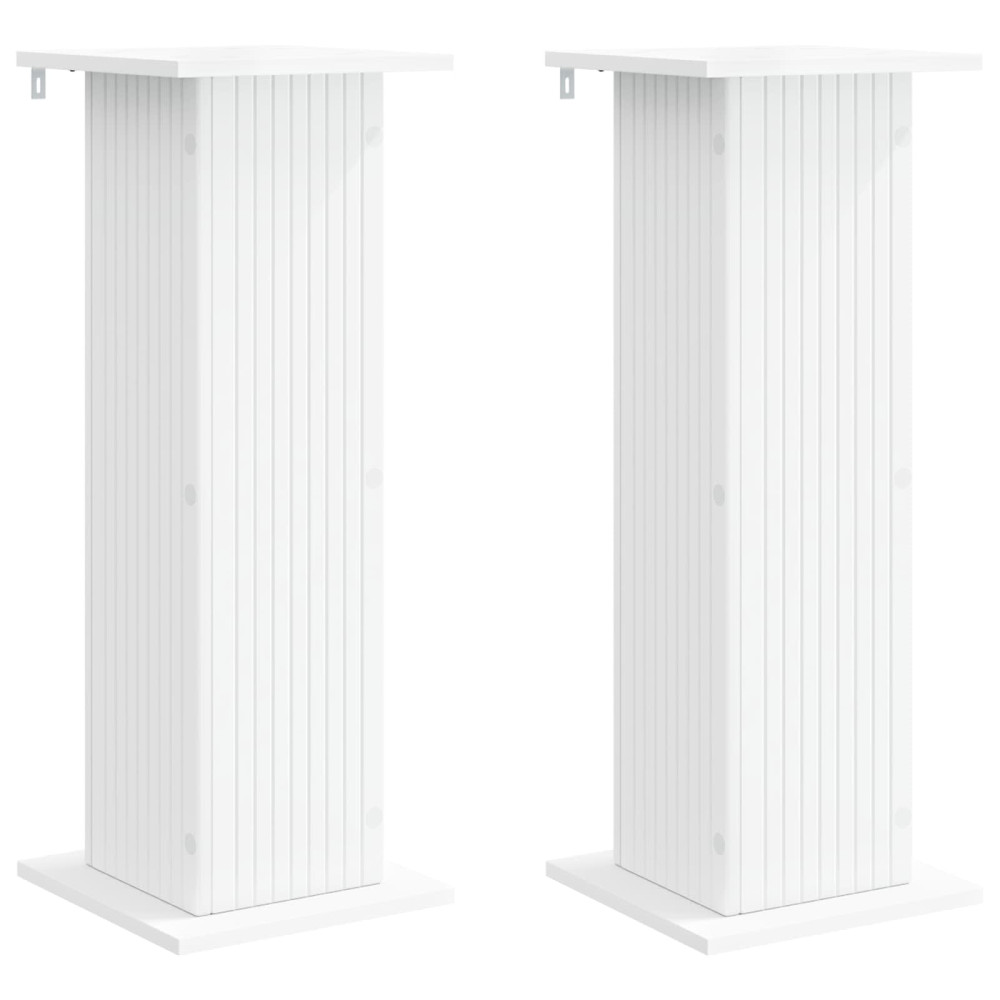 Produktbild för Växtställ 2 pcs Vit 30,5 x 30 x 80,5 cm Konstruerat trä