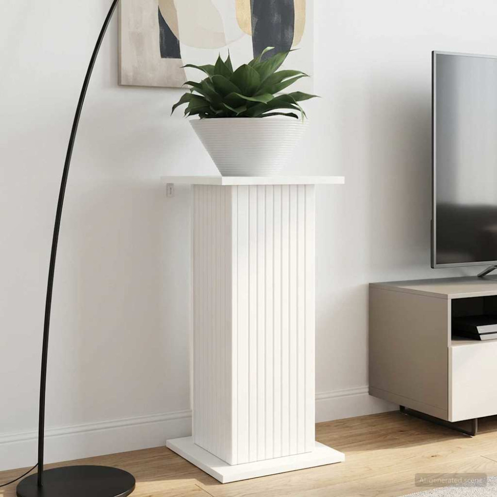 Produktbild för Växtställ 2 pcs Vit 30,5 x 30 x 60,5 cm Konstruerat trä