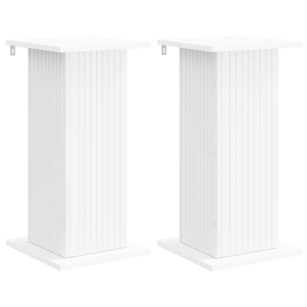Produktbild för Växtställ 2 pcs Vit 30,5 x 30 x 60,5 cm Konstruerat trä