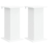Produktbild för Växtställ 2 pcs Vit 30,5 x 30 x 60,5 cm Konstruerat trä