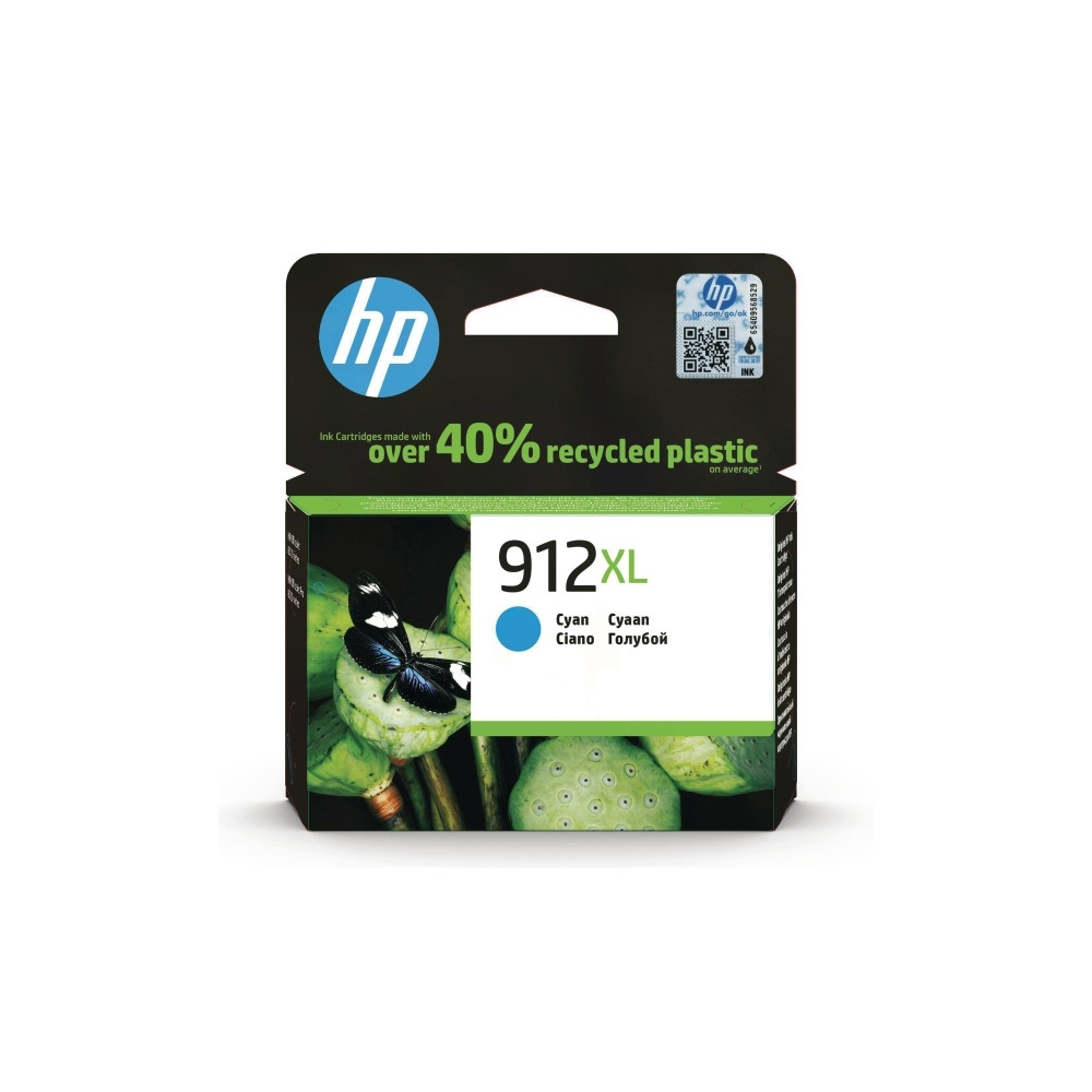 Produktbild för HP 912XL - Lång livslängd - cyan - original - bläckpatron