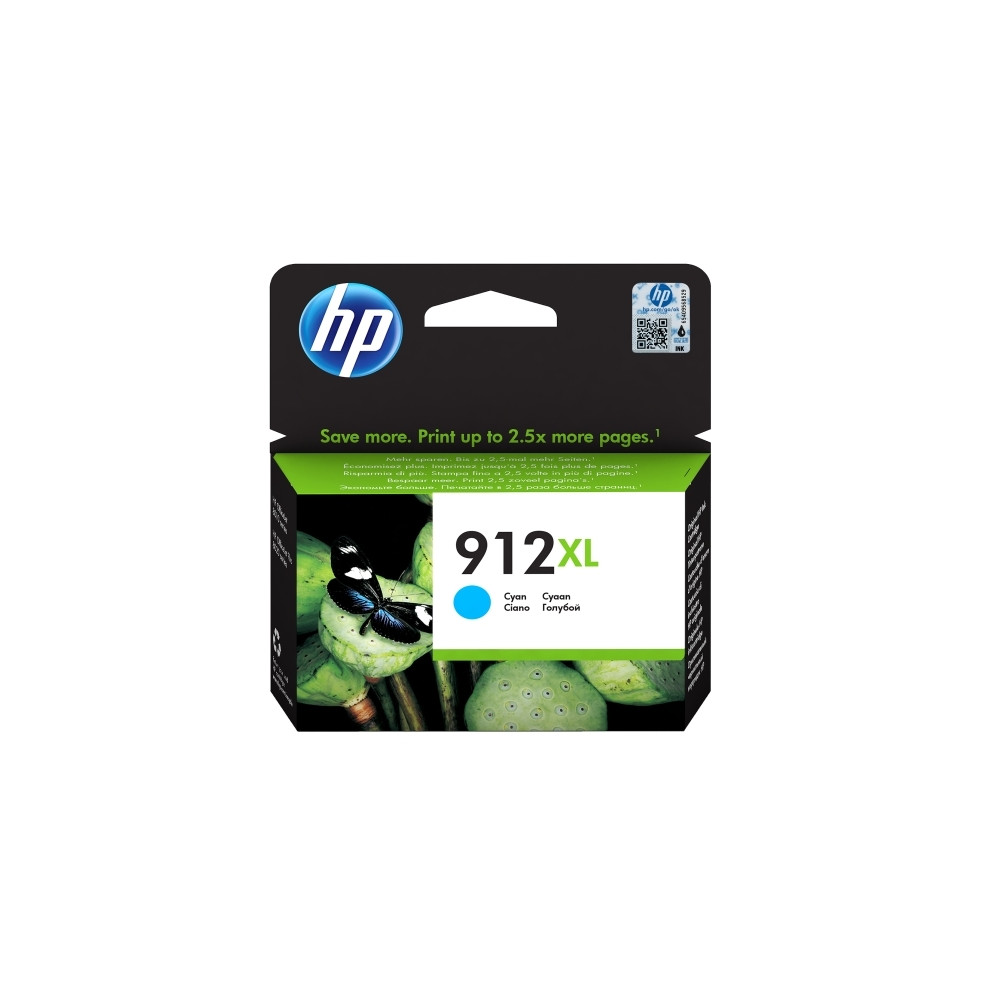 Produktbild för HP 912XL - Lång livslängd - cyan - original - bläckpatron