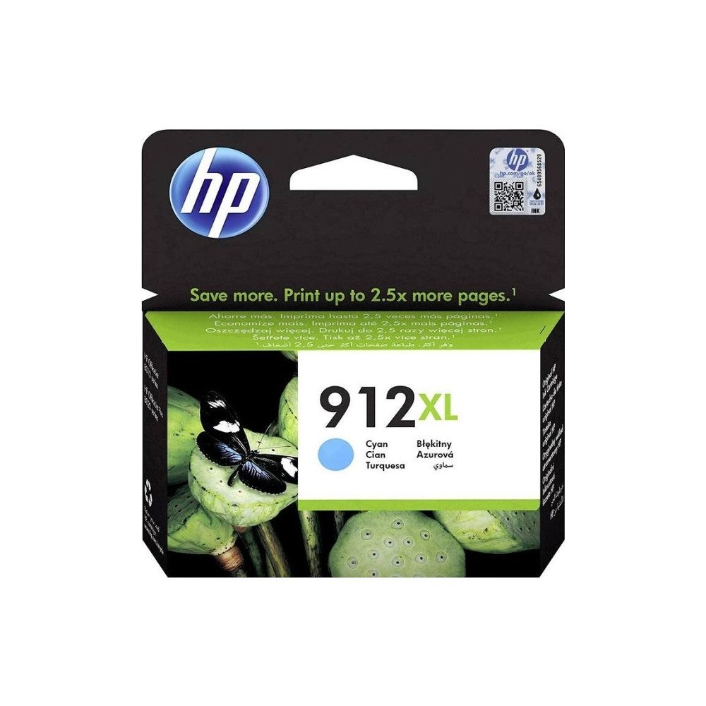 Produktbild för HP 912XL - Lång livslängd - cyan - original - bläckpatron
