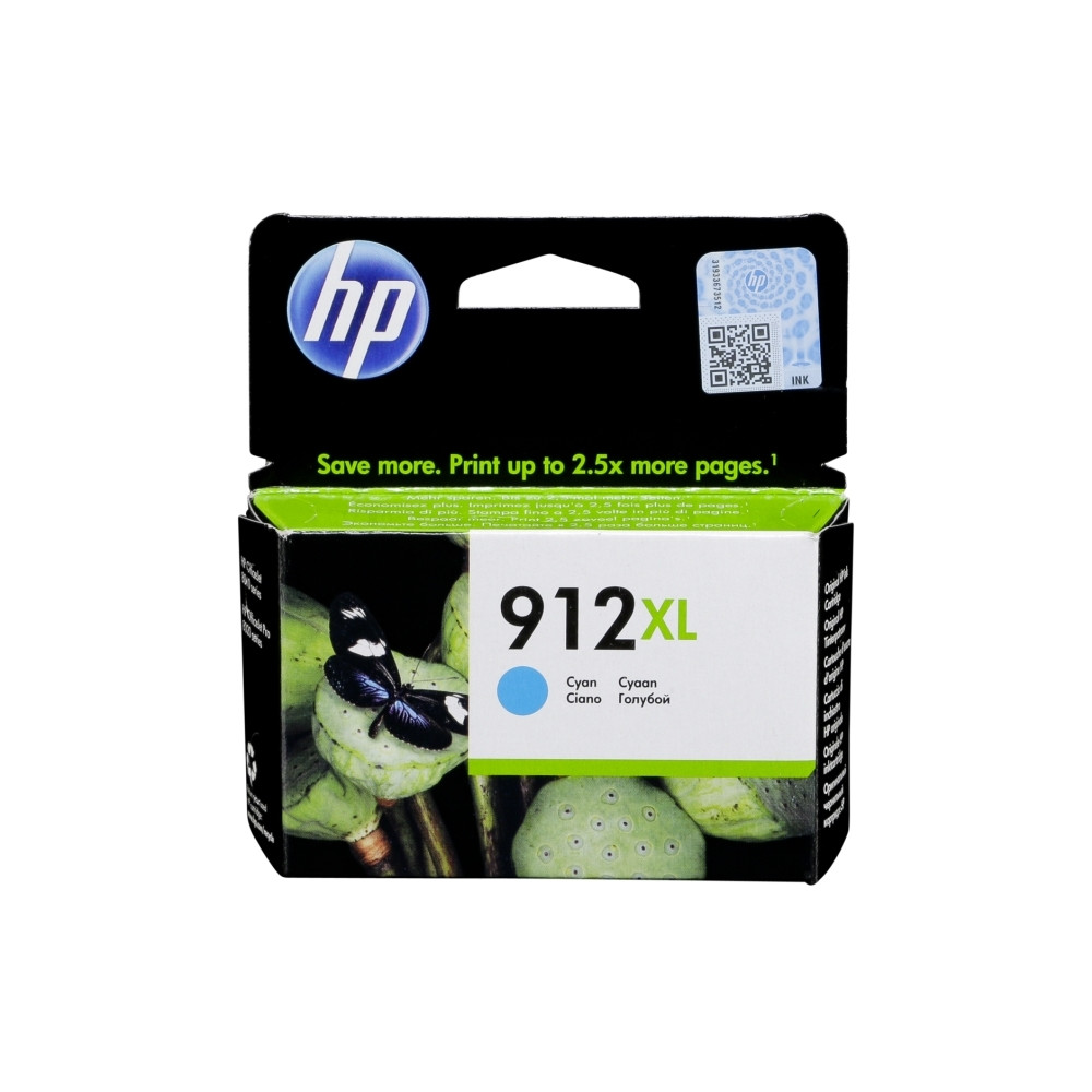 Produktbild för HP 912XL - Lång livslängd - cyan - original - bläckpatron