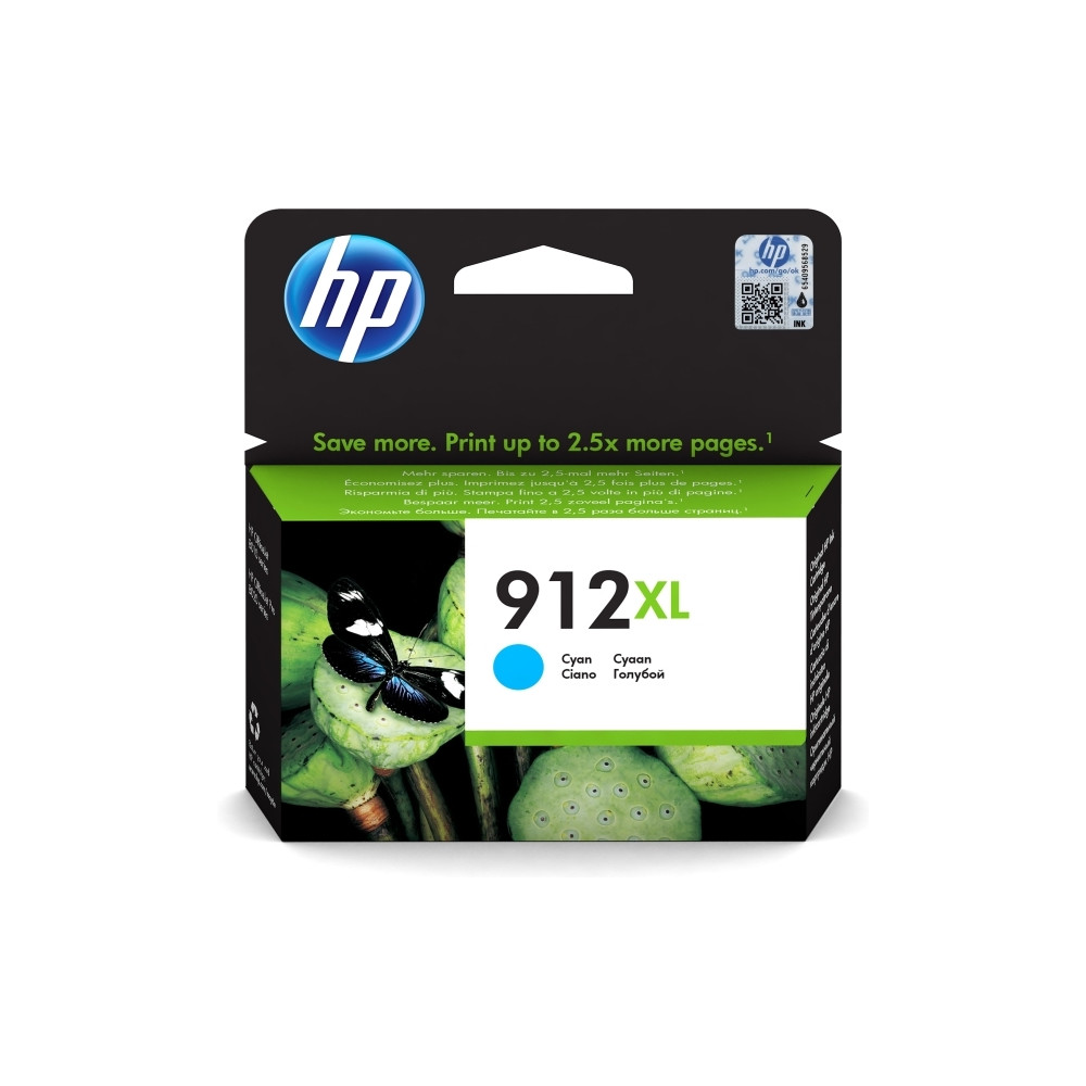 Produktbild för HP 912XL - Lång livslängd - cyan - original - bläckpatron