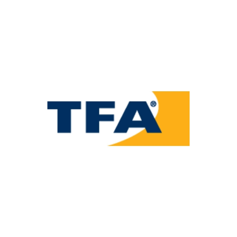 Produktbild för TFA - klocka - kvarts - väggmonterbar - svart - ram: svart