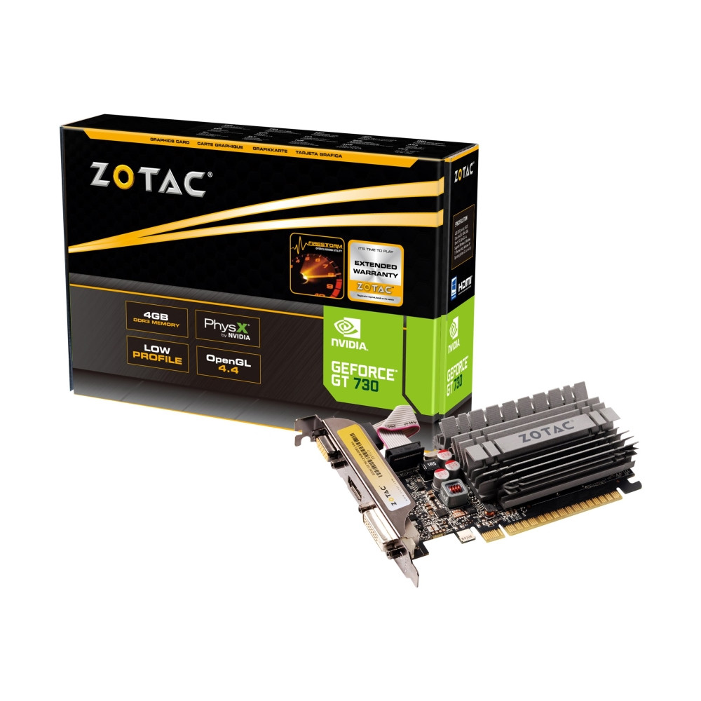 Produktbild för ZOTAC GeForce GT 730 - grafikkort - GF GT 730 - 4 GB