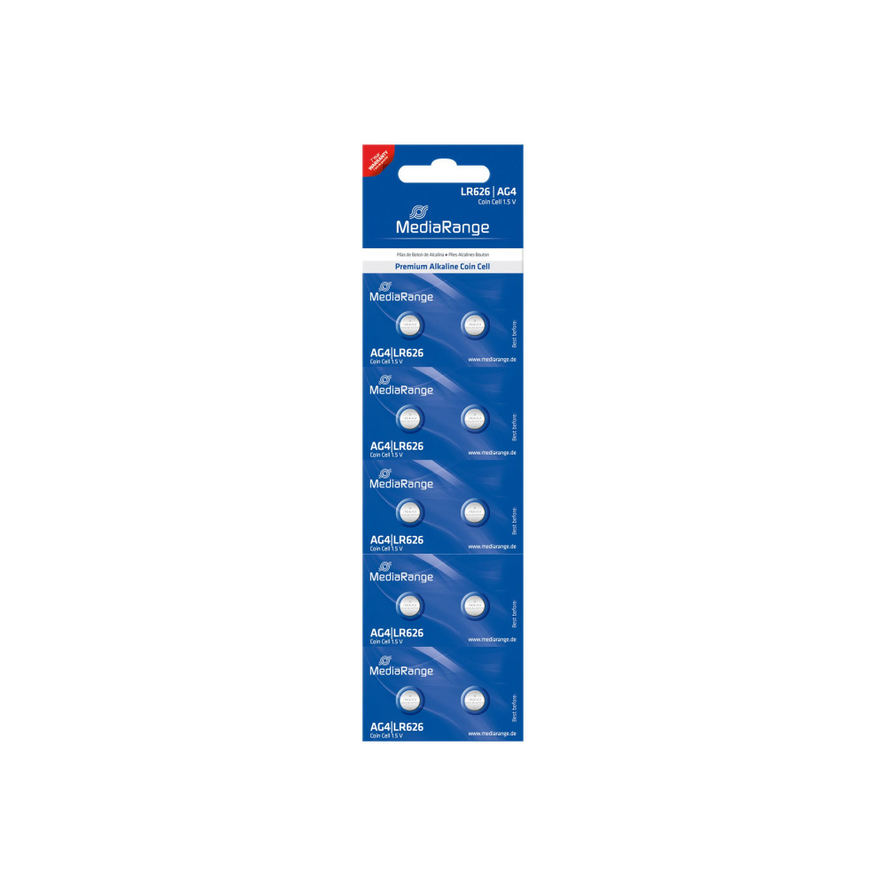 Produktbild för MediaRange Premium batteri - 10 x LR626 - alkaliskt