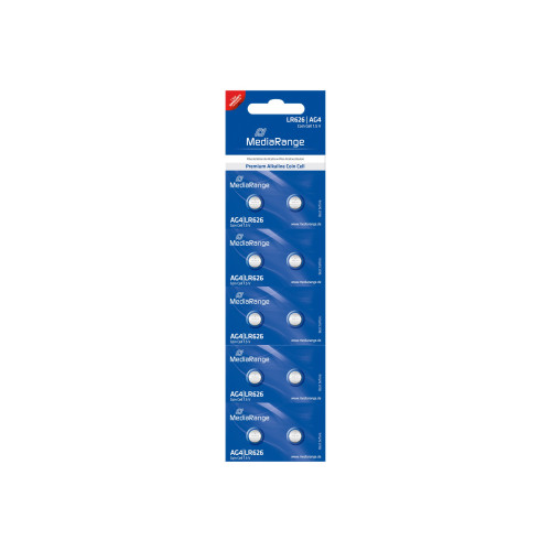 MediaRange Premium batteri - 10 x LR626 - alkaliskt - Övrigt inom hushållsbatterier