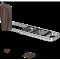 Produktbild för SmallRig 6236 L-Shaped Mount Plate with Wooden Handle for FUJIFILM X-E5 (Ebony, Silver)