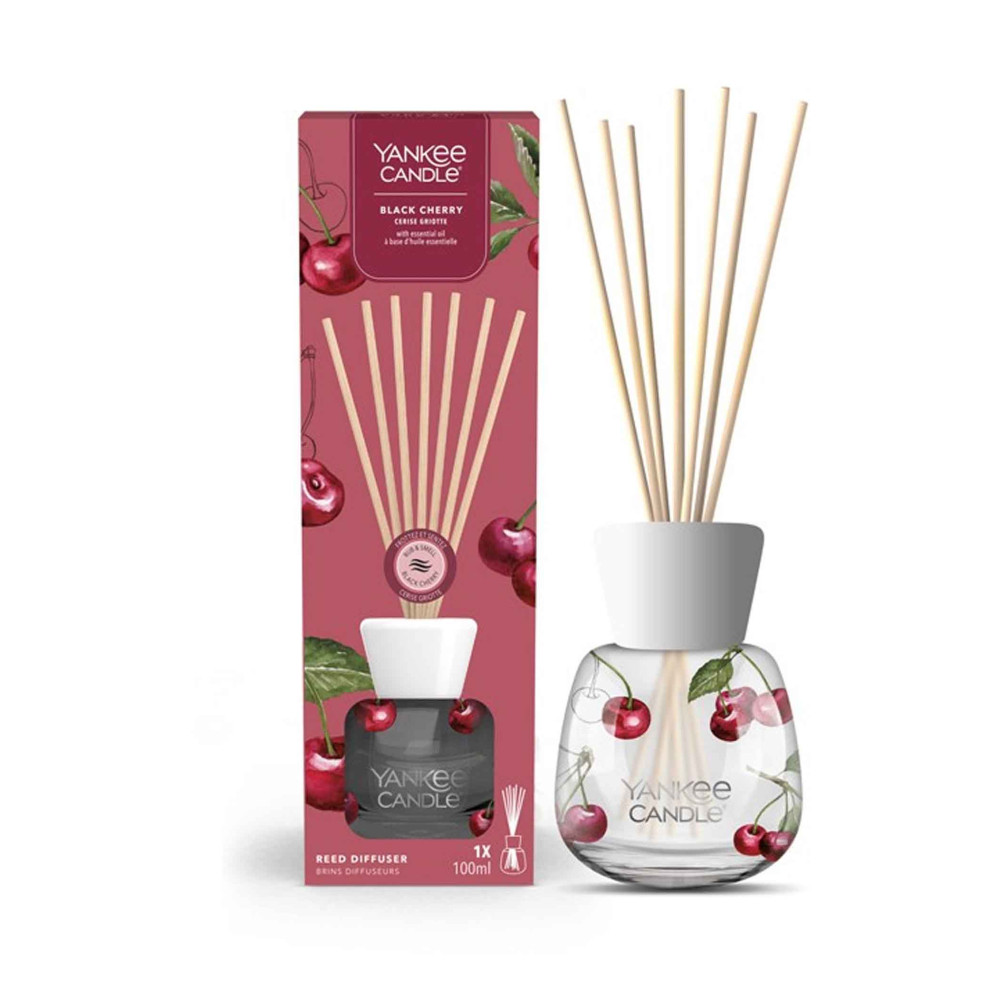 Produktbild för Yankee Candle Black Cherry Signature Reed Diffuser 100ml