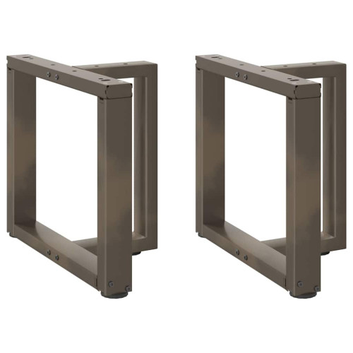 vidaXL Soffbordsben T-formade 2 st svarta 50x25x(42-43) cm stål