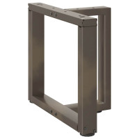 Produktbild för Soffbordsben T-formade 2 st svarta 50x25x(42-43) cm stål